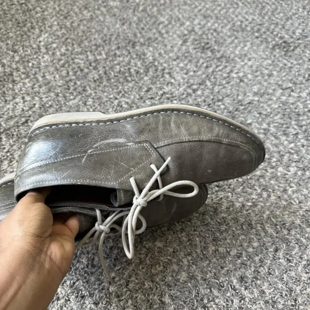 BCole Haan Oswego 2 Eye II Leather Plain Toe Oxfords Shoe 11 M Gray